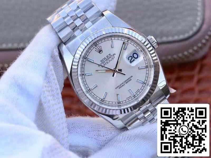 Rolex Datejust II 36 126334 AR Fabbrica 1:1 edizione migliore Swiss ETA3135 Rhodium quadrante