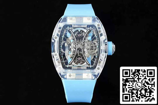 Richard Mille RM053-02 Tourbillon 1:1 Best Edition RM Fabbrica Blue Rubber cinturino
