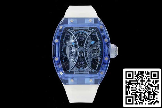 Richard Mille RM053-02 Tourbillon 1:1 Best Edition RM Fabbrica Blue Transparent Case