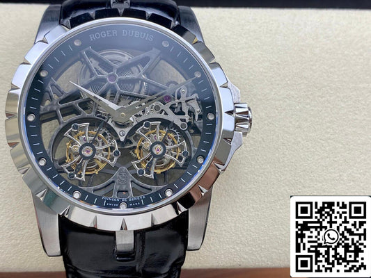Roger Dubuis Excalibur RDDBEX0396 1:1 edizione migliore YS Fabbrica Skeleton Double Tourbillon Dial