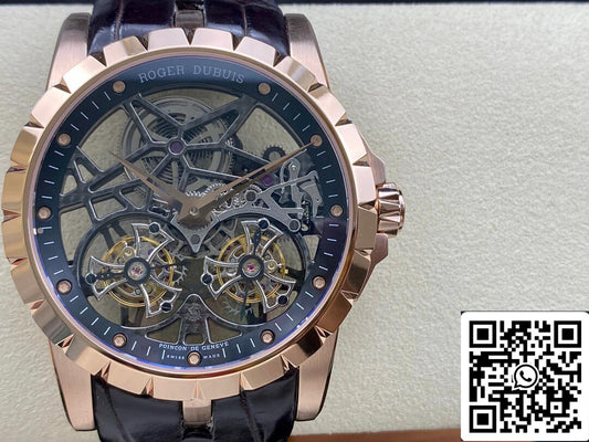 Roger Dubuis Excalibur RDDBEX0395 1:1 edizione migliore YS Fabbrica Double Tourbillon Dial