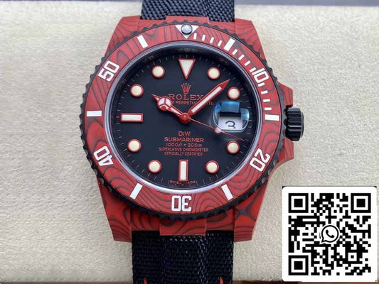 Rolex Submariner 1:1 edizione migliore VS Fabbrica Red fibra di carbonio Cassa