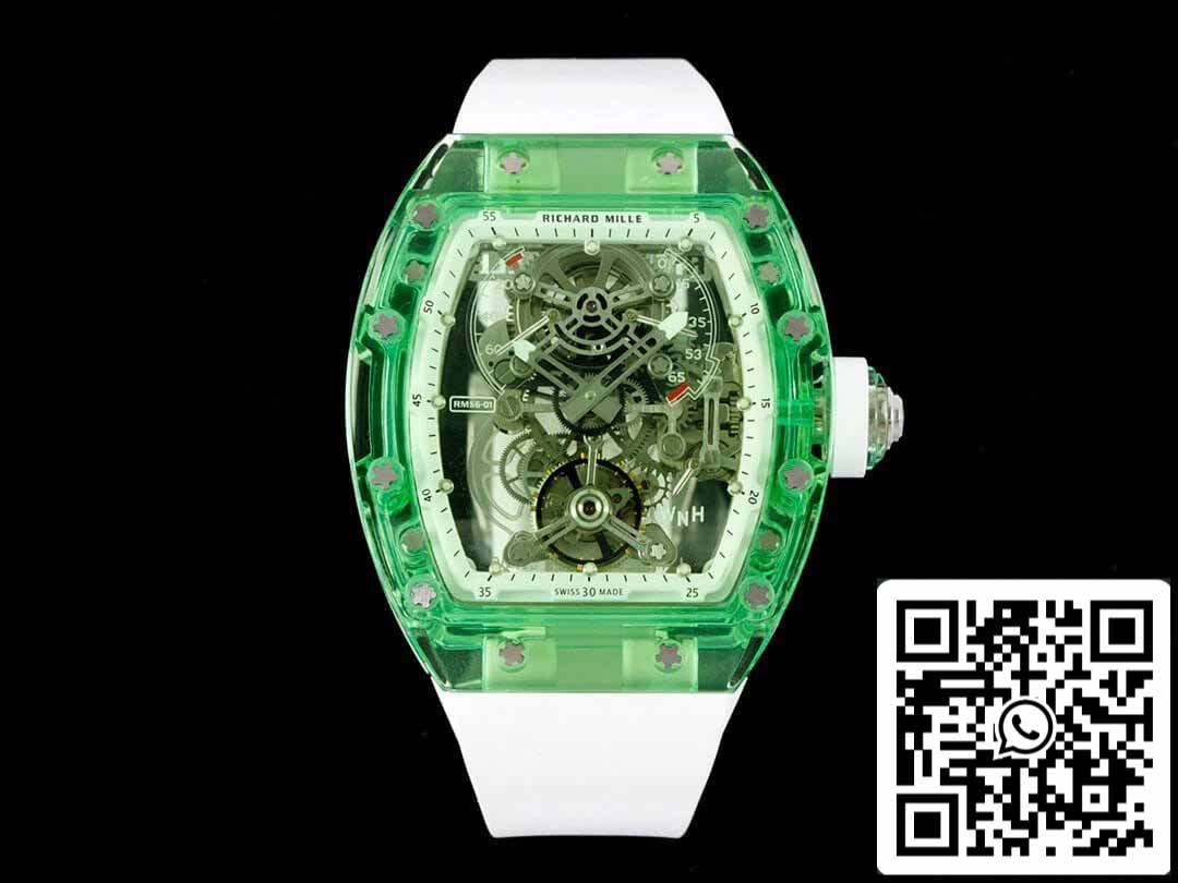 Richard Mille RM 56-01 Tourbillon 1:1 Best Edition RM Fabbrica Green Transparent Case