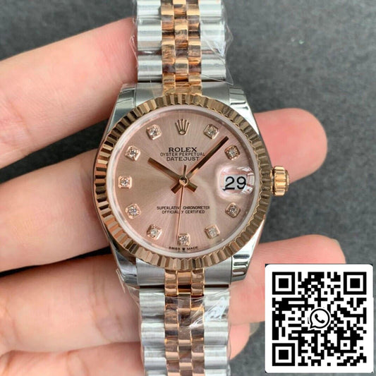 Rolex Datejust M278271-0024 1:1 edizione migliore GS Fabbrica Rosa Oro quadrante