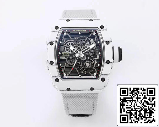 Richard Mille RM35-01 1:1 edizione migliore BBR Fabbrica Bianco fibra di carbonio Cassa