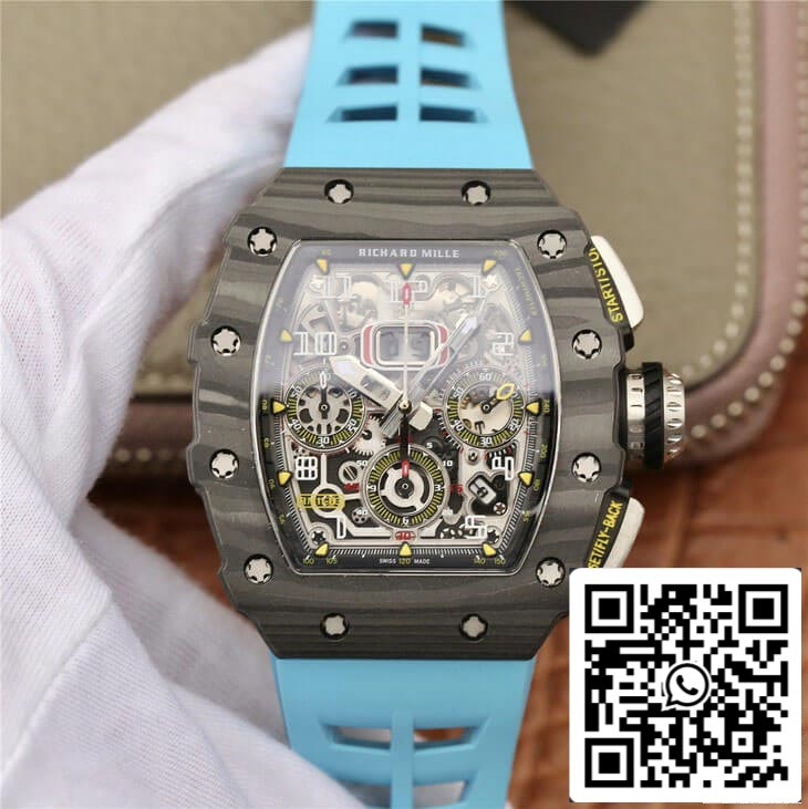 Richard Mille RM11-03 1:1 Best Edition KV Fabbrica Blue cinturino