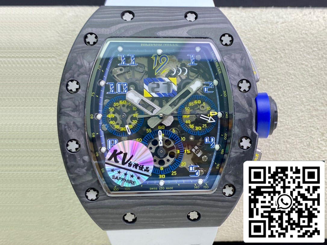 Richard Mille RM-011 1:1 Best Edition KV Fabbrica V2 Carbon Fiber Camo cinturino