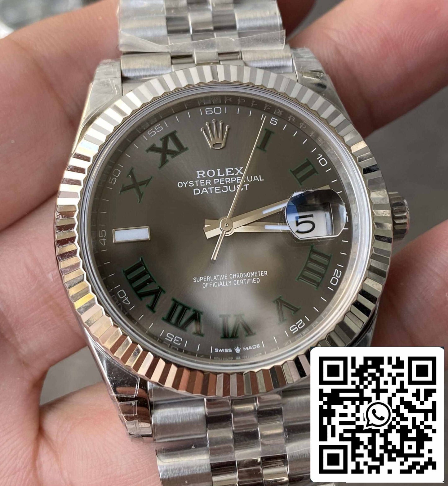 Rolex Datejust M126334-0022 41MM 1:1 edizione migliore VS Fabbrica quadrante verde