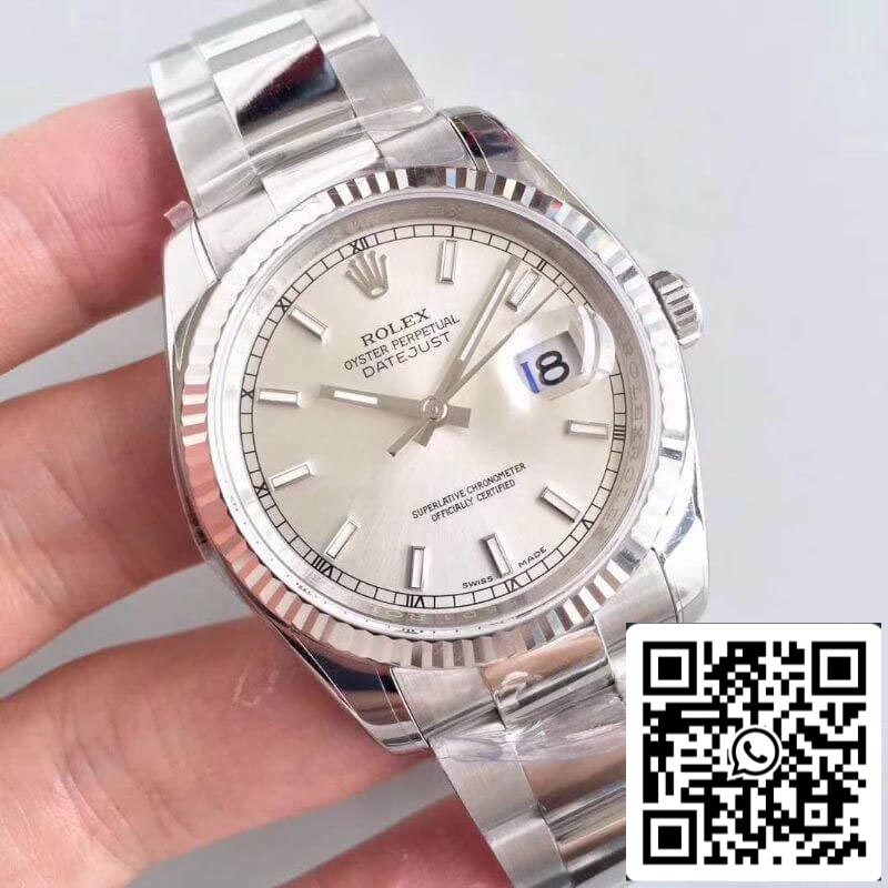 Rolex Datejust II 36mm 126334 AR Fabbrica 1:1 edizione migliore Swiss ETA3135 quadrante argento