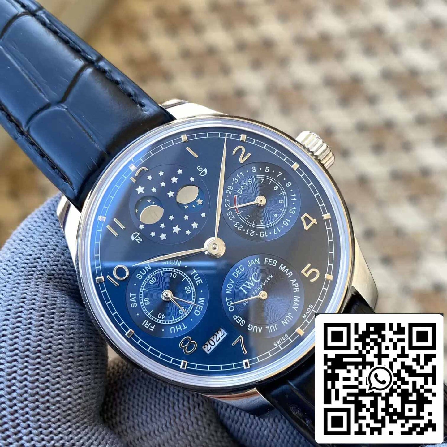IWC Portuguese Perpetual Calendar IW503401 1:1 edizione migliore APS Fabbrica quadrante blu