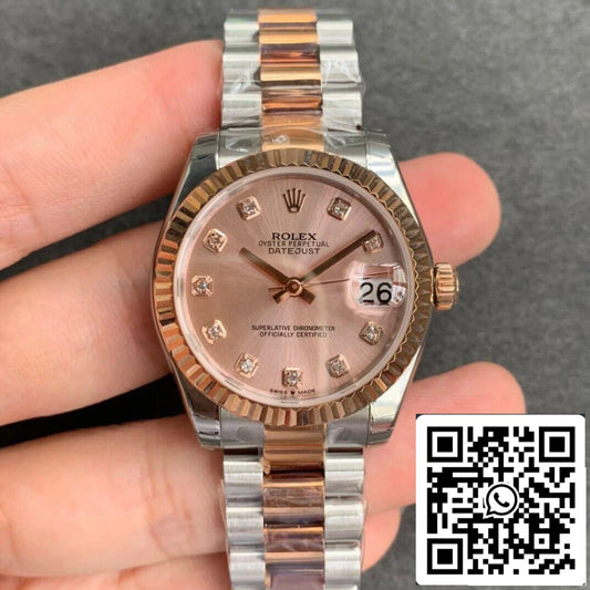 Rolex Datejust M278271-0023 1:1 edizione migliore GS Fabbrica Rosa Oro quadrante