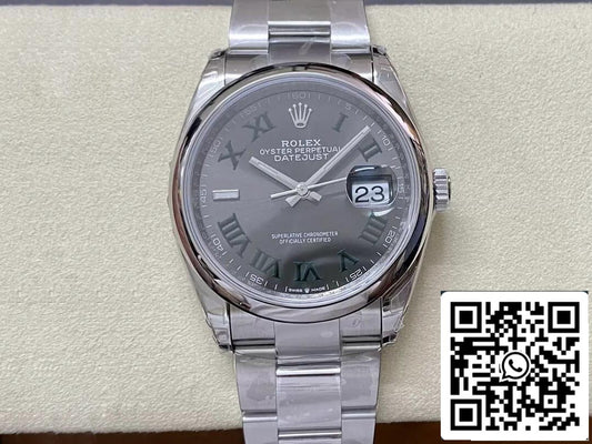 Rolex Datejust M126200-0018 36MM 1:1 edizione migliore VS Fabbrica Gray quadrante