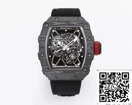 Richard Mille RM35-01 1:1 edizione migliore BBR Fabbrica Nero fibra di carbonio Cassa