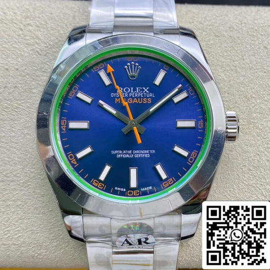 Rolex Milgauss 116400GV AR Fabbrica 1:1 edizione migliore Swiss ETA3131