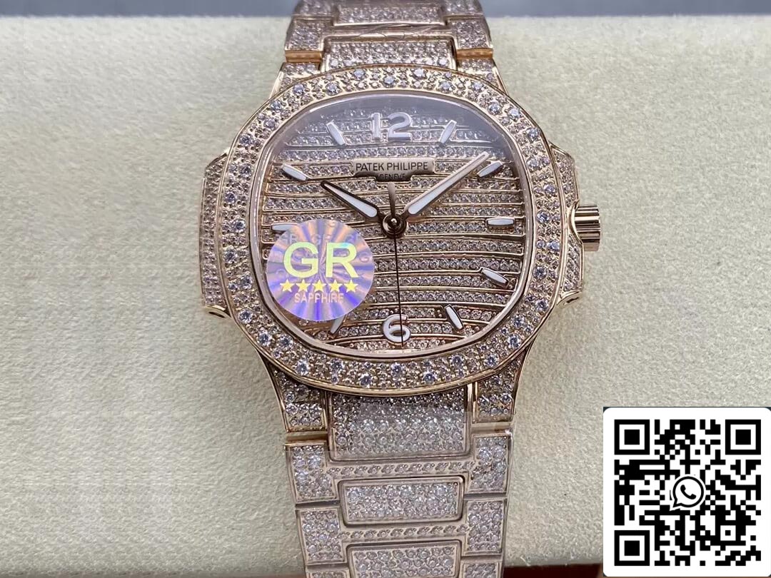 Patek Philippe Aquanaut 7118/1450R-001 1:1 edizione migliore GR Fabbrica Oro Diamond quadrante