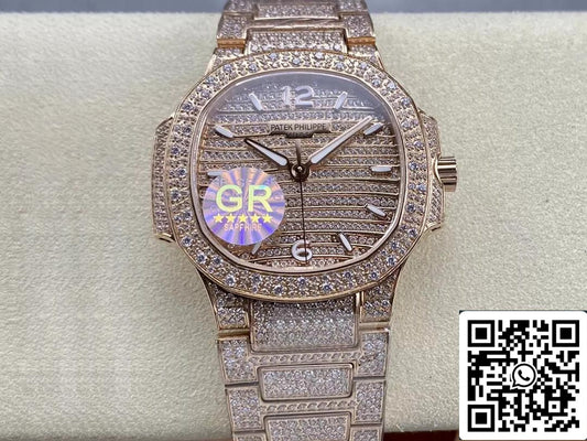 Patek Philippe Aquanaut 7118/1450R-001 1:1 edizione migliore GR Fabbrica Oro Diamond quadrante