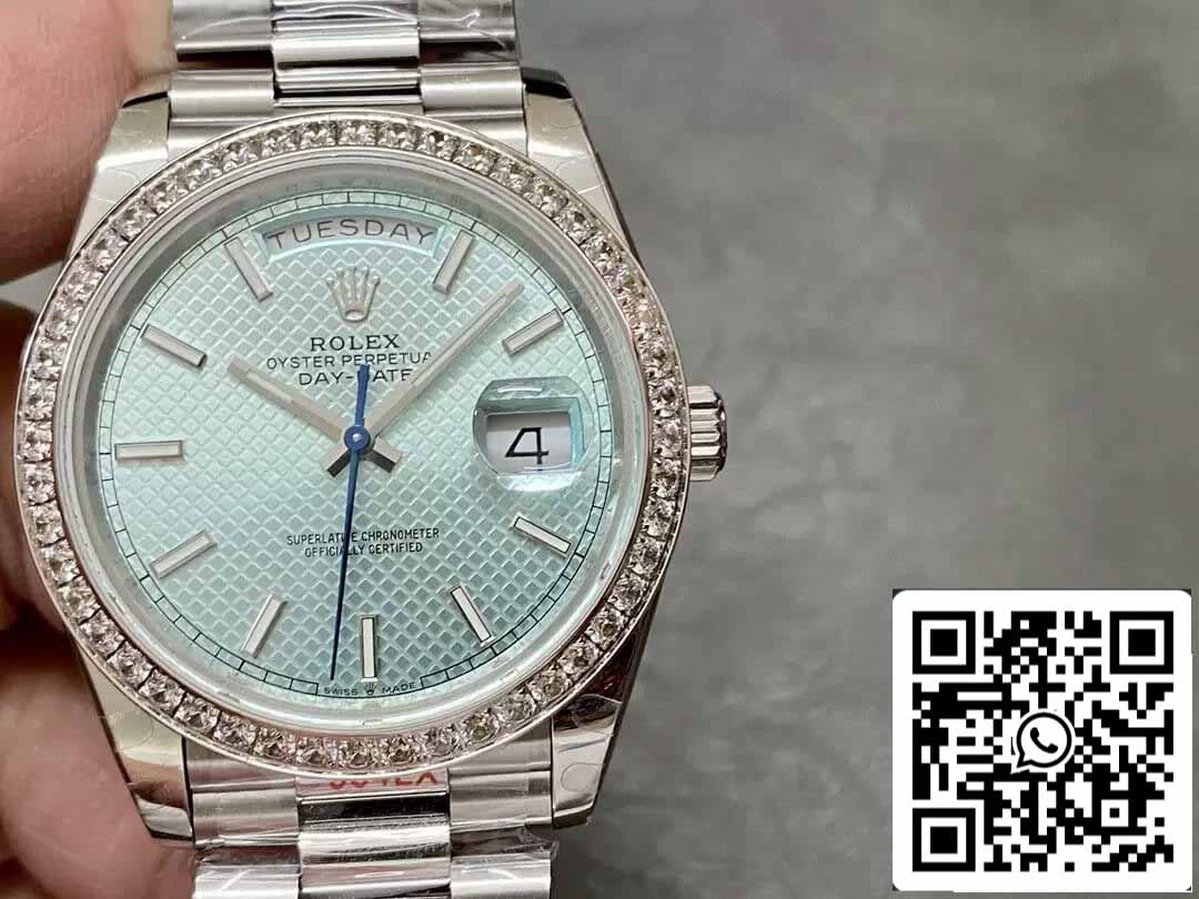 Rolex Day Date 228236 1:1 edizione migliore GM Fabbrica V2 Counterweight Versione quadrante blu