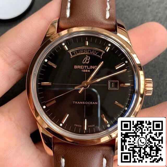 replica Breitling Transocean R45310121B1P1  V7 Fabbrica Black Dial