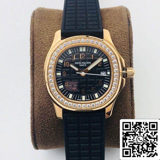 Patek Philippe Aquanaut 5067A Quartz movimento 1:1 Best Edition PPF Fabbrica Rose Gold Black Dial