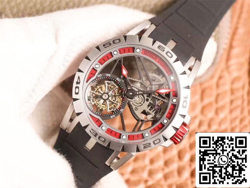 Roger Dubuis Excalibur Spidr (king series) RDDBEX0622 Tourbillon JB Fabbrica 1:1 edizione migliore red skeleton dial Swiss RD505SQ