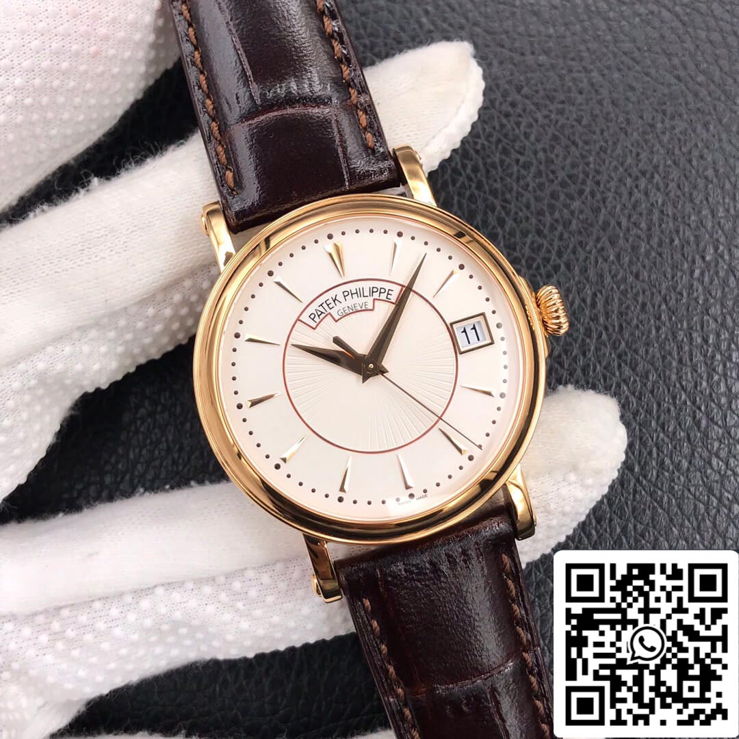 Patek Philippe Calatrava 5153J-001 1:1 Best Edition ZF Fabbrica White Dial Rose Gold