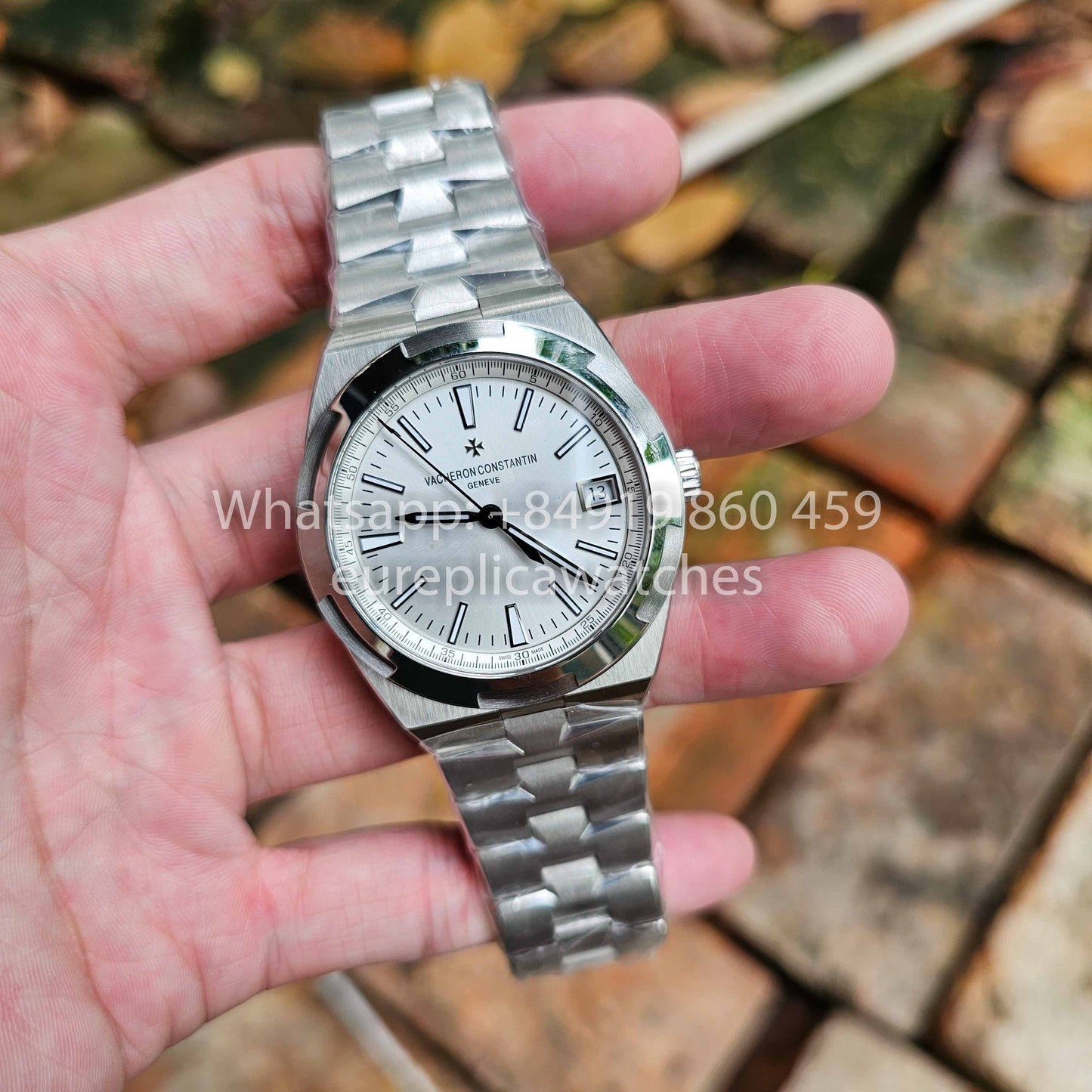 Vacheron Constantin Overseas 4500V/110A-B126 1:1 Melhor Clone PPF Fabricbrica Mostrador Branco Prateado