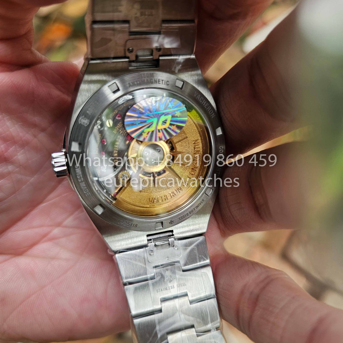 Vacheron Constantin Overseas 4500V/110A-B126 1:1 Melhor Clone PPF Fabricbrica Mostrador Branco Prateado