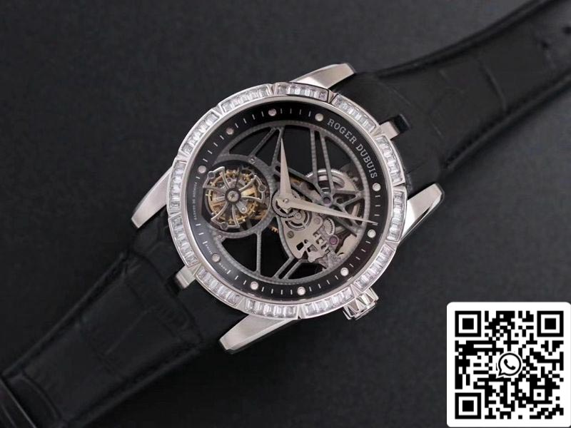 Roger Dubuis Excalibur RDDBEX0393 1:1 edición mejor JB Fabbrica Tourbillon V3 Diamond Swiss RD505SQ