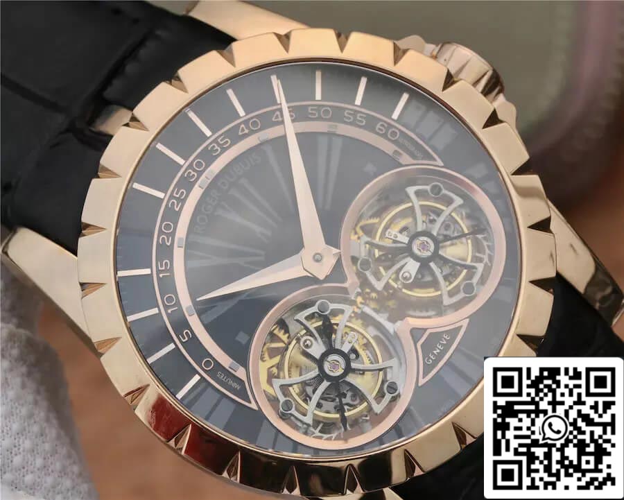 Roger Dubuis Excalibur RDDBEX0280 1:1 edizione migliore JB Fabbrica Tourbillon Black Dial