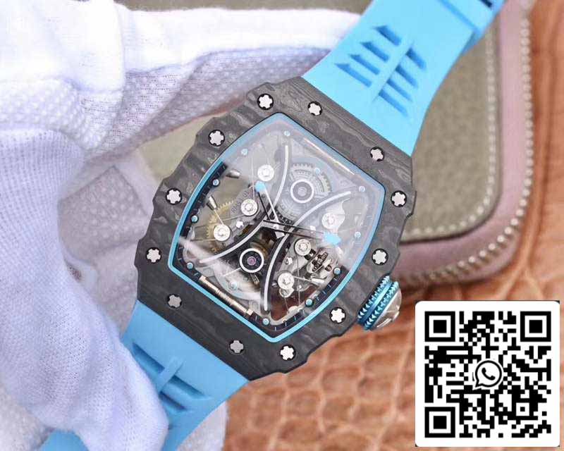 Richard Mille RM53-01 1:1 edizione migliore JB Fabbrica Black Carbon Swiss Tourbillon movimento