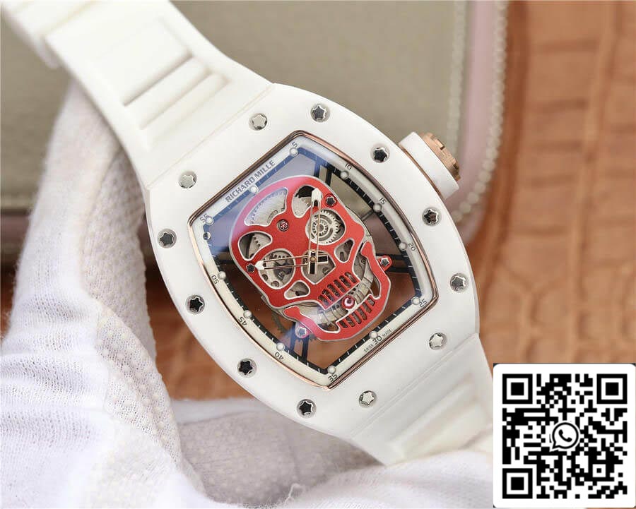 Richard Mille RM52-01 1:1 Best Edition KV Fabbrica White Ceramic
