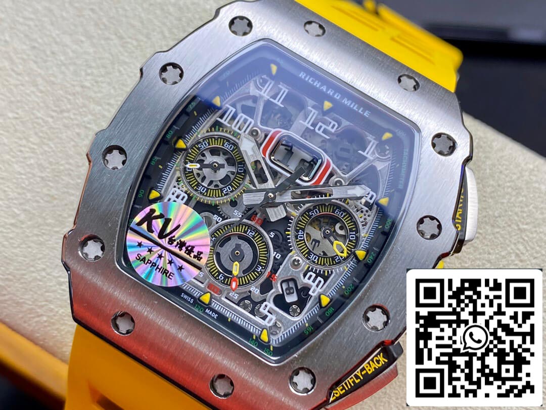 Richard Mille RM011 FELIPE MASSA 1:1 Best Edition KV Fabbrica Titanium Steel Case