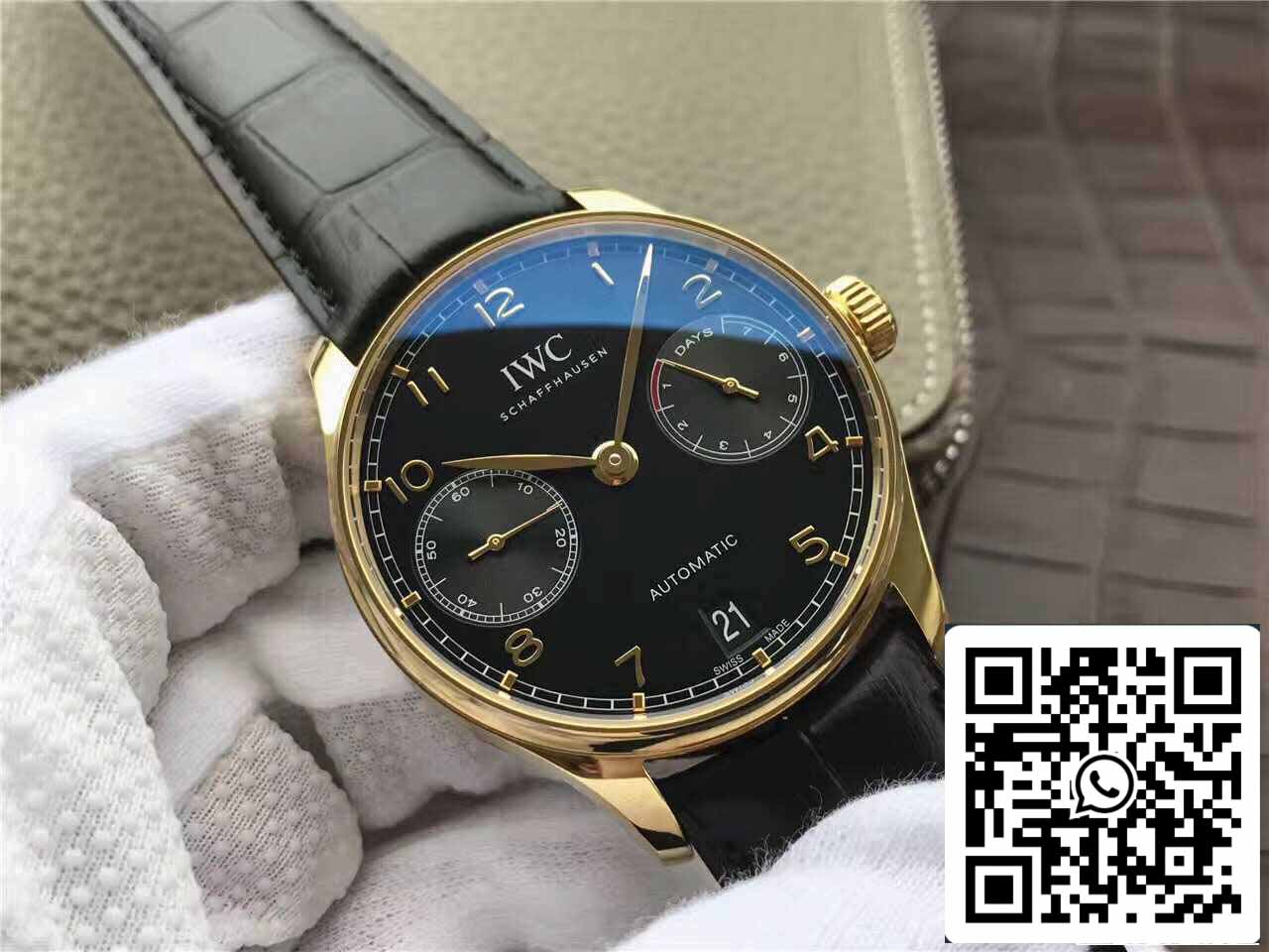 IWC Portugieser IW500101 1:1 Melhor Edição ZF Fabbrica Mostrador Preto