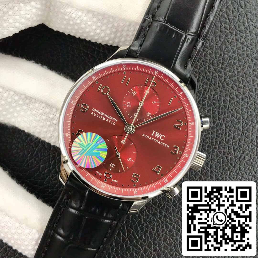 IWC Portugieser Chronograph IW371616 1:1 Best Edition YL Fabbrica Burgundy Red Dial
