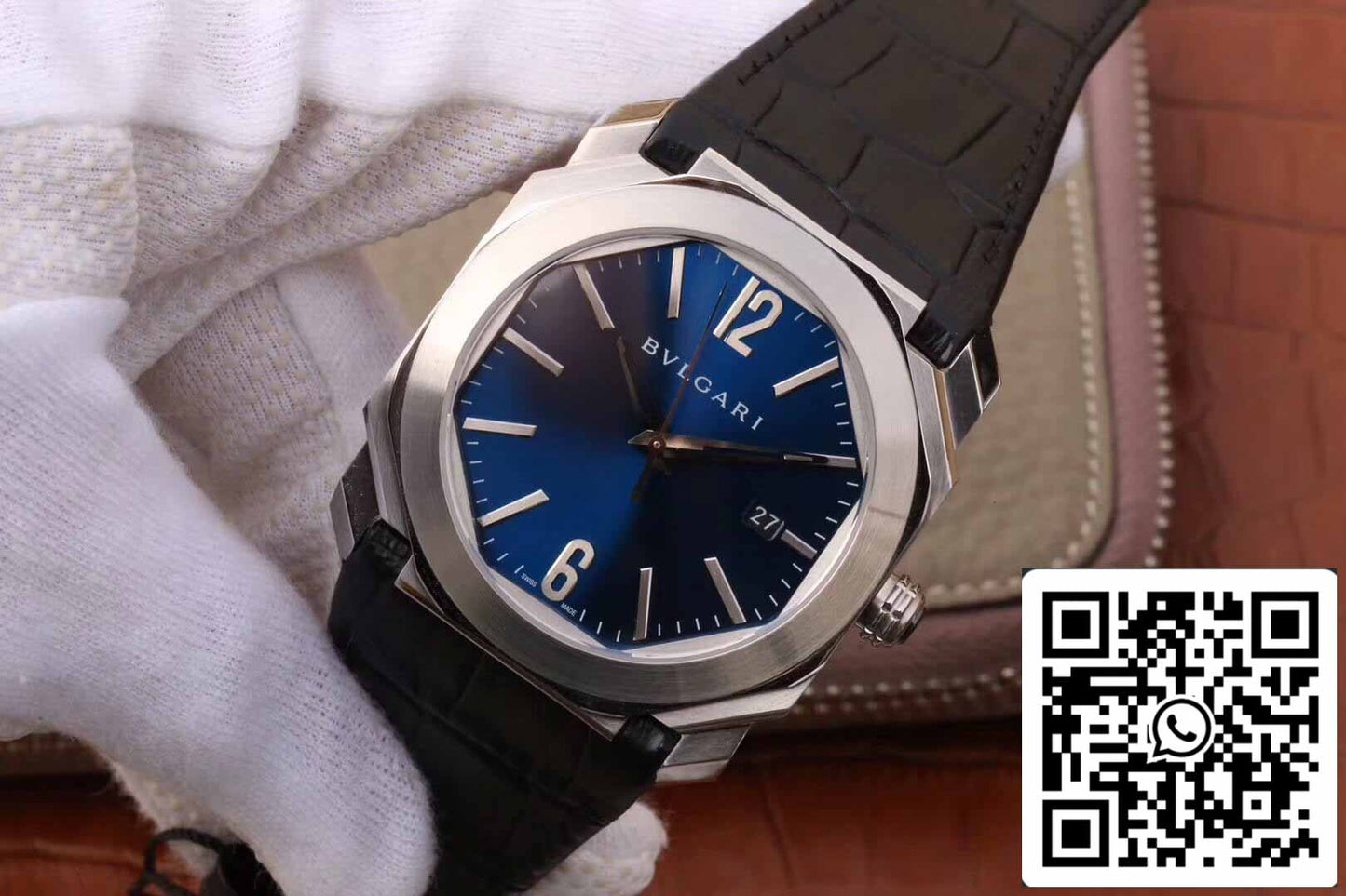Bvlgari Octo 102429 BGO38C3SLD 1:1 edición mayor Dark quadrante blu