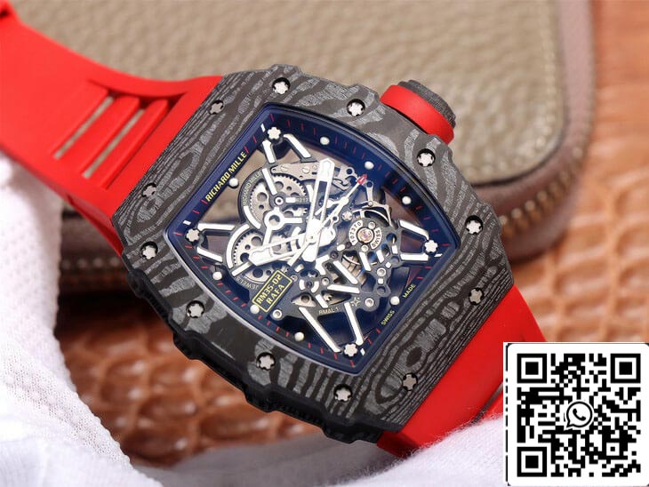 Richard Mille RM35-02 1:1 Best Edition ZF Fabbrica Red Rubber cinturino
