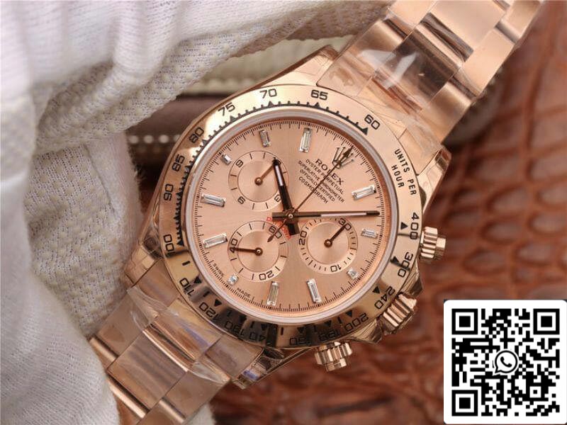 Rolex Daytona Cosmograph 116508 JH Fabbrica 1:1 edição melhor Swiss ETA4130 mostrador em ouro rosa