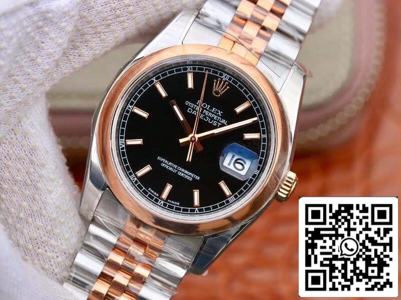 Rolex Datejust 36MM 126231 AR Fabbrica Men Watches 1:1 edizione migliore Swiss ETA3135 quadrante nero