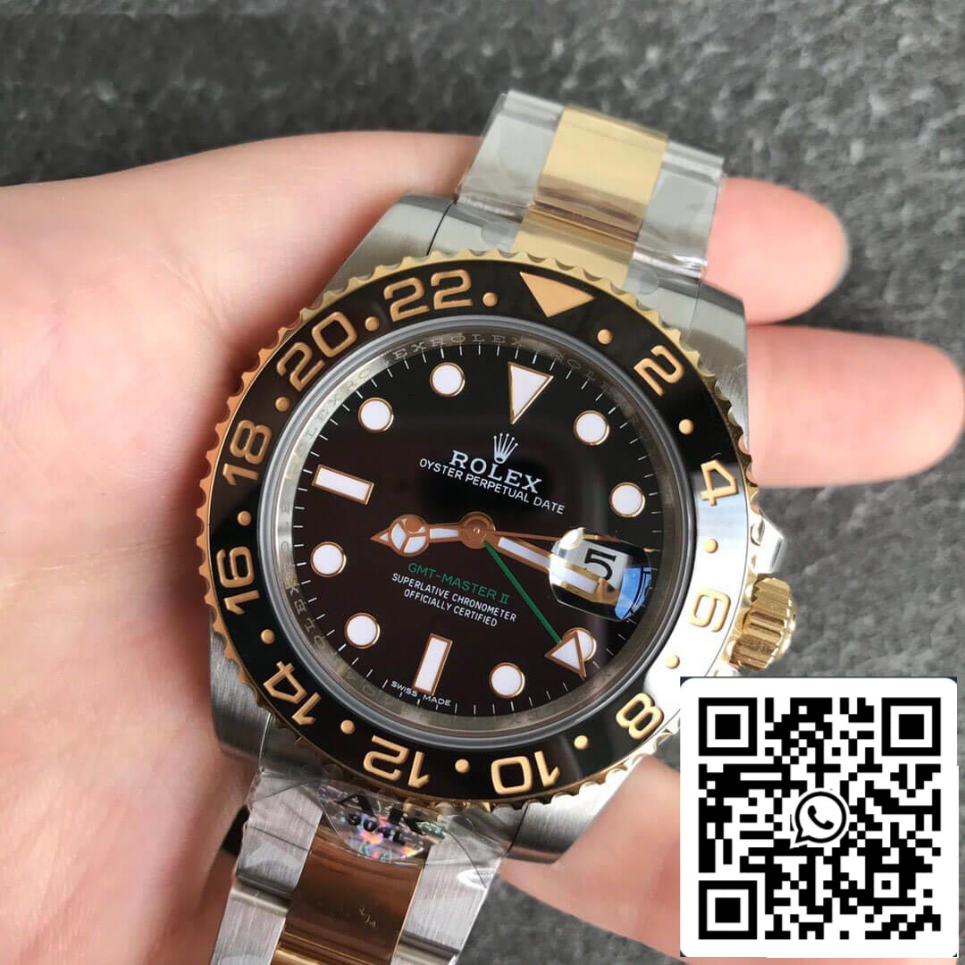 Rolex GMT Master II 116713-LN-78203 1:1 edizione migliore AR Fabbrica quadrante nero