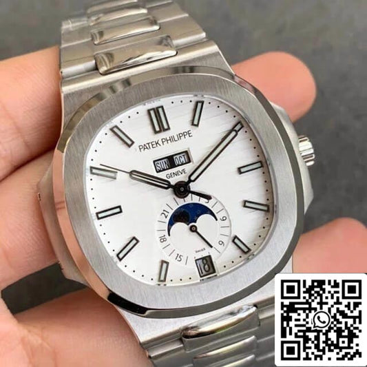 Patek Philippe Nautilus 5726/1A-010 1:1 edizione migliore GR Fabbrica quadrante bianco