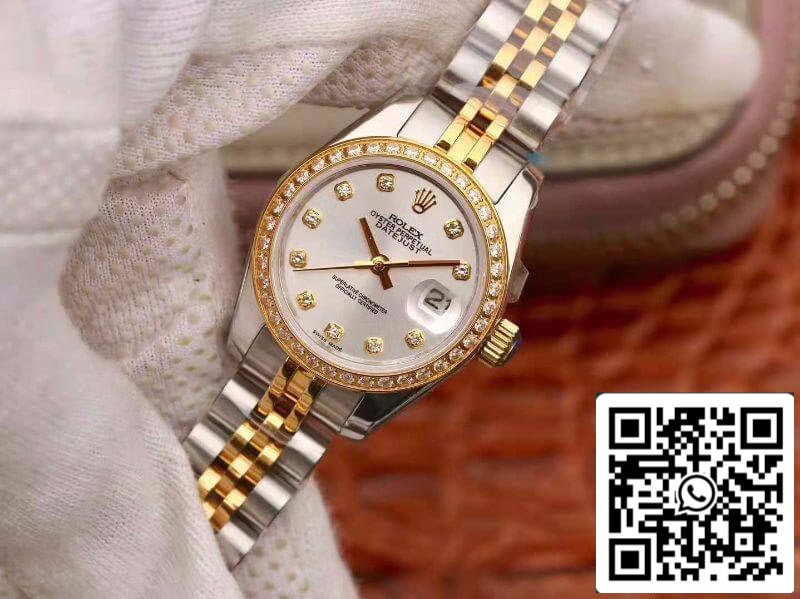 Rolex Lady Datejust 28MM 1:1 Best Edition Swiss NH05 movimento Silver Dial