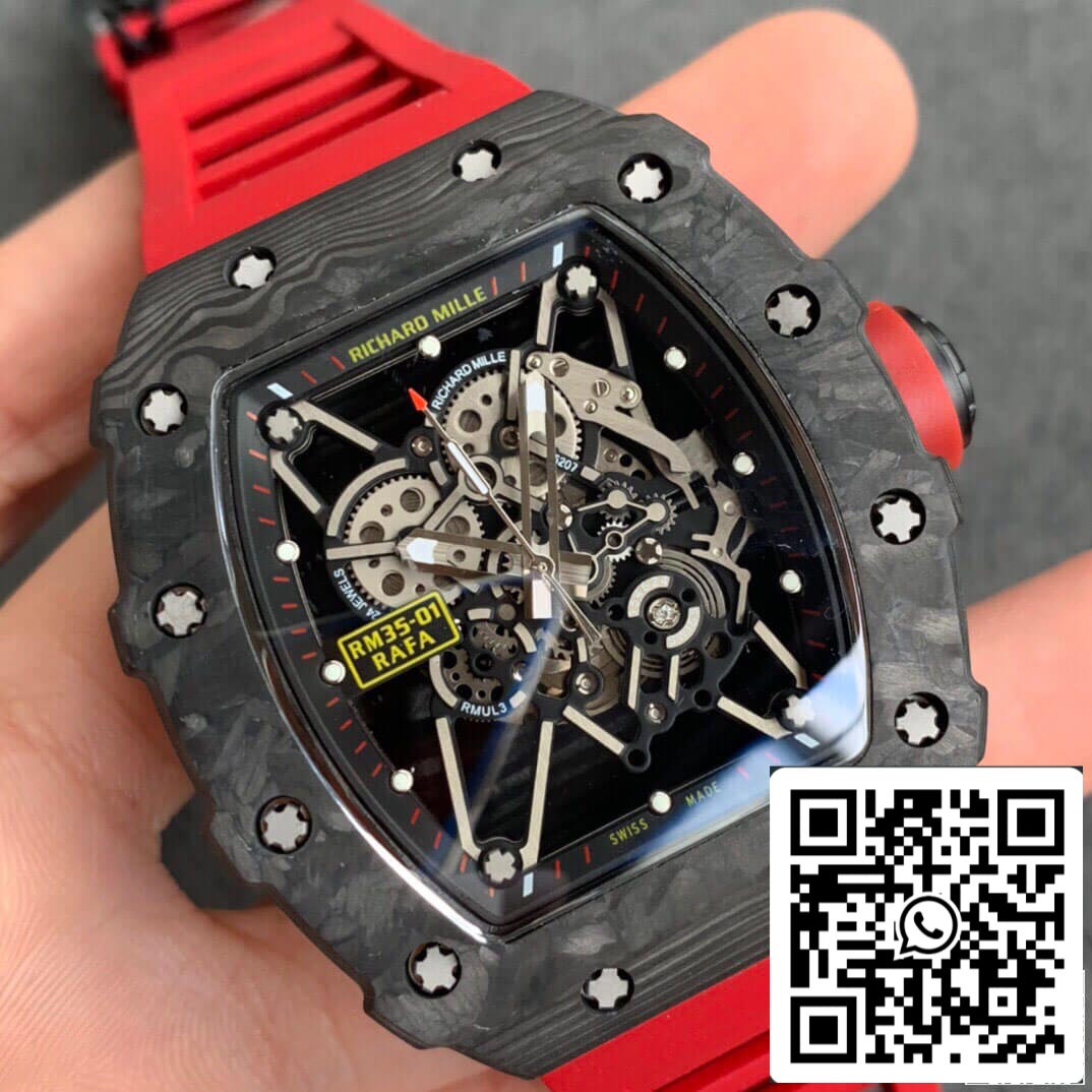 Richard Mille RM35-01 1:1 Best Edition KV Fabbrica Red cinturino