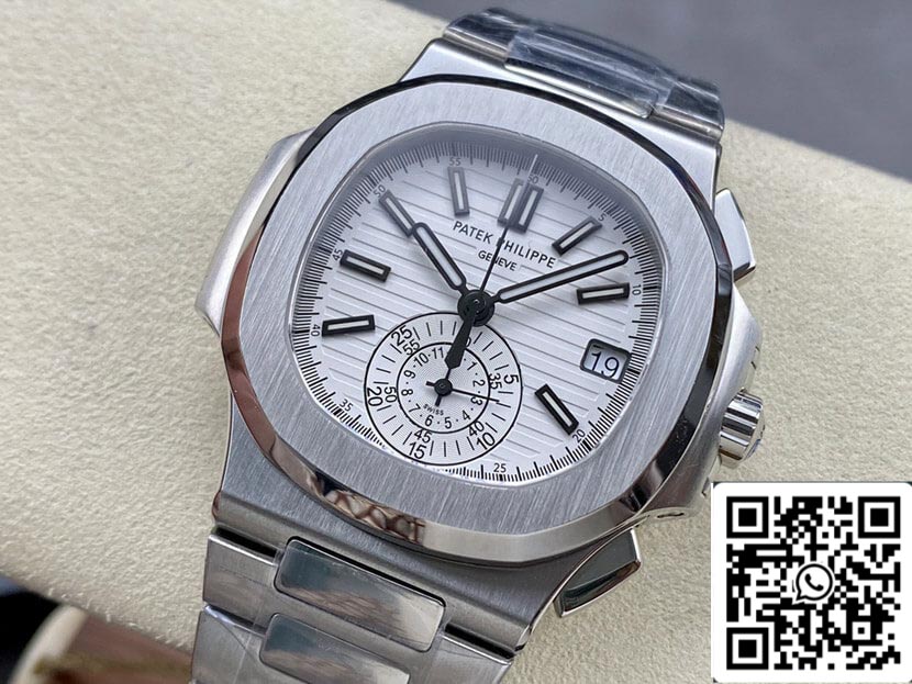 Patek Philippe Nautilus 5980/1A-019 1:1 Best Edition PPF Fabbrica White Dial