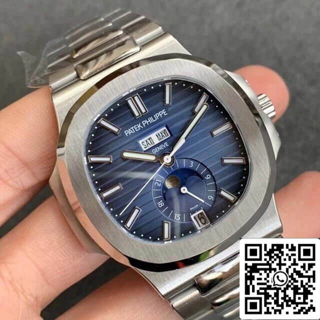 Patek Philippe Nautilus 5726/1A-014 1:1 edizione migliore GR Fabbrica quadrante blu