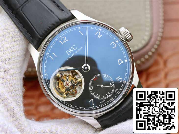 IWC Portuguese Tourbillon 1:1 Best Edition ZF Fabbrica Black Dial