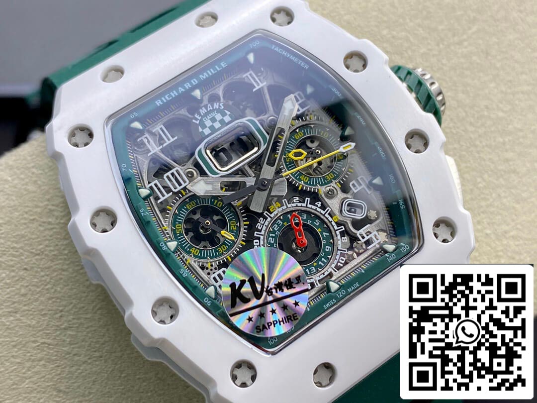 Richard Mille RM011-03 1:1 Best Edition KV Fabbrica Green cinturino