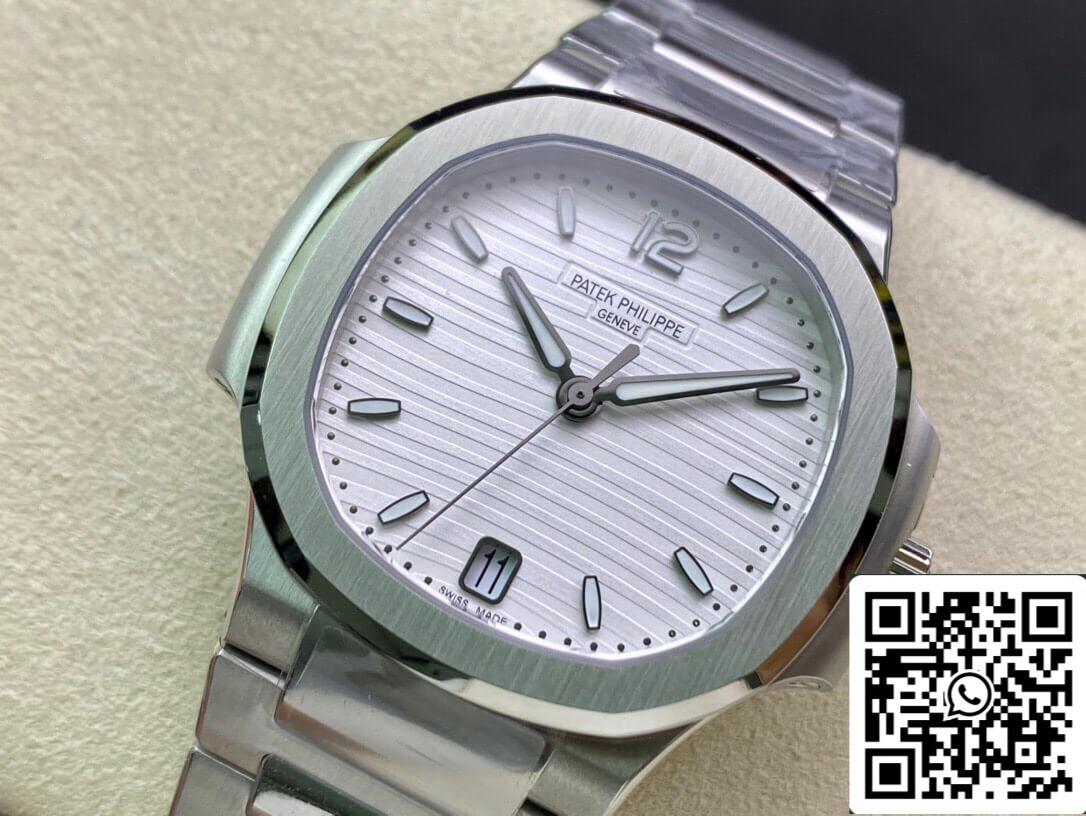 Patek Philippe Nautilus Ladies 7118/1A-010 1:1 edizione migliore 3K Fabbrica quadrante argento