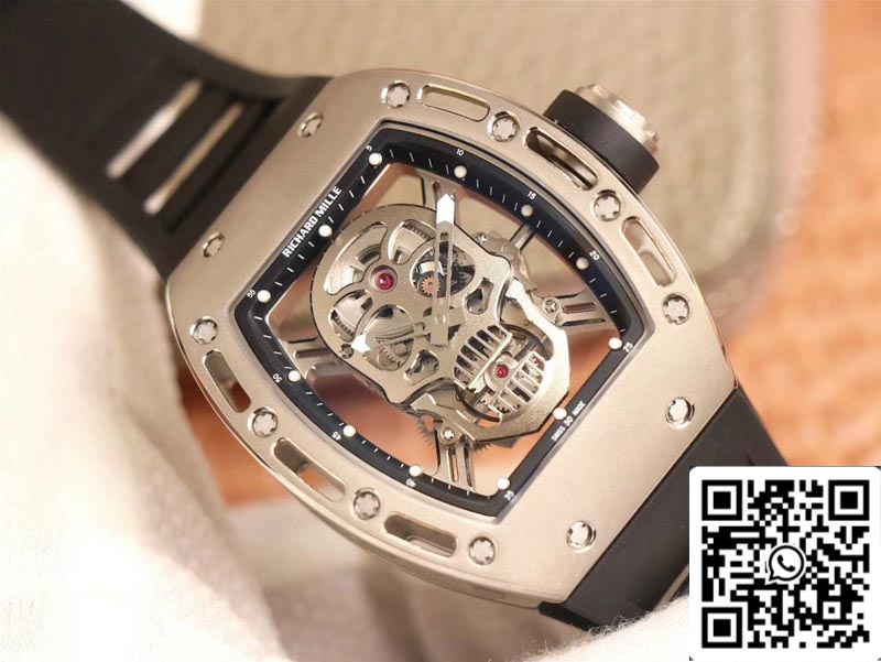 Richard Mille RM052 1:1 Best Edition ZF Fabbrica Silver Skull Dial Swiss movimento