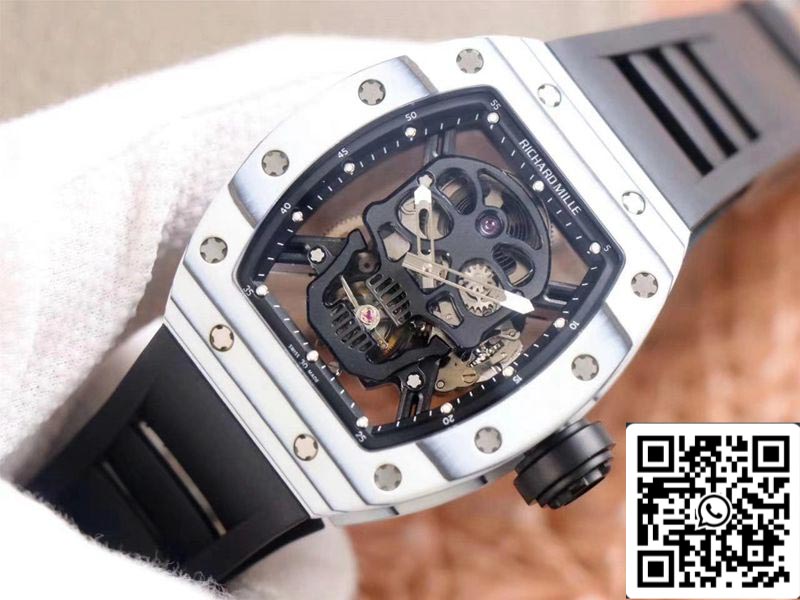 Richard Mille RM052-01 1:1 edizione migliore JB Fabbrica White Ceramic Swiss Tourbillon