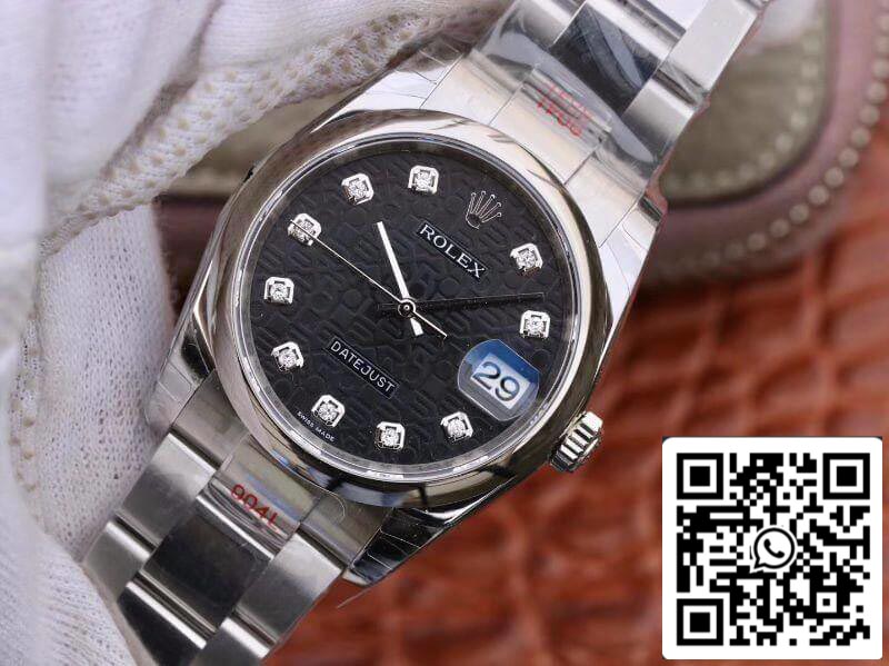 Rolex DateJust 116200 DJ Fabbrica 1:1 edizione migliore Swiss ETA2836 Nero Computer quadrante
